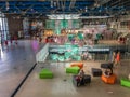 Interior reception area of the Pompidou Center, Paris, France