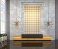 Interior with a reception desk in the style of modern classic. 3d visualization Royalty Free Stock Photo