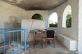 The interior of the reconstructed tomb Rabbi Nakhman Katufa near the kibbutz Baram in Western Galilee in Israel