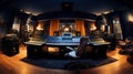 Interior of Recording Studio Control Room