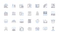 Interior redesign line icons collection. Revamp, Refresh, Update, Renew, Transform, Upgrade, Reimagine vector and linear