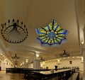 Interior of the refectory in the Volga Orthodox Institute in the city of Togliatti.