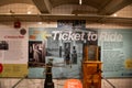 Interior of the renowned New York Transit Museum, located in the bustling city of New York