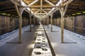 Interior of residential barrack in Auschwitz Birkenau Museum, Poland Royalty Free Stock Photo