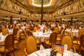 Interior of restaurant dinner hall of cruiise liner Costa Mediterranea