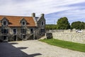 Interior of the restored courtyard at Fort Ticonderoga in NY state