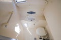 Interior restroom toilet inside motor yacht