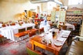 Interior of Retro Bistro Restaurant in up-market area Royalty Free Stock Photo