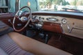 Interior of retro car Packard Four Hundred.