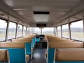 Interior of the retro passenger bus