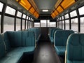 Interior of the retro passenger bus