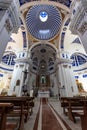 Interior of Riesi Cathedral Madonna della Catena, Caltanissetta, Sicily, Italy, Europe