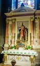 Interior of the roman catholic church St. Stephen`s Basilica. Budapest, Hungary Royalty Free Stock Photo