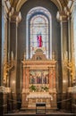 Interior of the roman catholic church St. Stephen`s Basilica. Budapest, Hungary Royalty Free Stock Photo