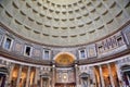 Interior of Roman Pantheon temple Royalty Free Stock Photo