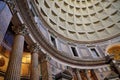 Interior of Roman Pantheon temple Royalty Free Stock Photo