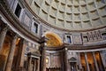 Interior of Roman Pantheon temple Royalty Free Stock Photo