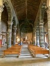 Interior of Romanesque church of Santa Margherita di Antiochia