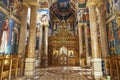 The interior of the Romanian Orthodox Church of the Nativity in Jericho Royalty Free Stock Photo