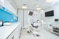 Interior of room with medical equipment in dental clinic
