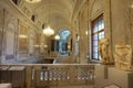 Interior rooms, stairs and halls with columns of the Hofburg Palace in Vienna