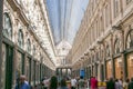 Interior of Royal Gallery of Saint Hubert Galeries Royales Saint Hubert Brussels, Royalty Free Stock Photo