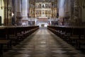 Interior of the Royal Monastery of San Jeronimo. highly decorated church