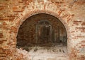 Interior of ruined abandoned church Royalty Free Stock Photo