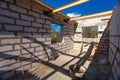 The interior of the rural house which being built Royalty Free Stock Photo