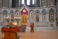 Interior of russian orthodox cathedral Royalty Free Stock Photo