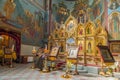 Interior of Russian orthodox cathedral of the Nativity of Christ in Riga, Latvia Royalty Free Stock Photo