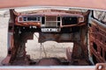 Interior, rusted out old truck Royalty Free Stock Photo