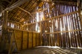 Interior of a Rustic Old Barn Royalty Free Stock Photo