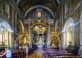 Interior of Saint Anthony`s Church Congregates built in the eighteenth century and very polychr Royalty Free Stock Photo