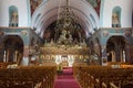 Interior of Saint George Church on Paralimni, Cyprus on June 12, 2018. Royalty Free Stock Photo