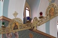 Interior of Saint George Church on Paralimni, Cyprus on June 12, 2018. Royalty Free Stock Photo