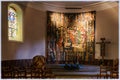 The interior of the Saint Gregoire church in Ribeauville, Alsace, France