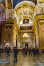 Interior of Saint Isaac`s Cathedral or Isaakievskiy Sobor in Saint Petersburg. Russia Royalty Free Stock Photo