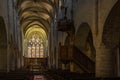 interior of Saint-Just church in Arbois, department Jura, Franche-Comte, France Royalty Free Stock Photo