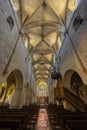 interior of Saint-Just church in Arbois, department Jura, Franche-Comte, France Royalty Free Stock Photo
