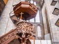 Interior of The Saint Nicholas Church in Ghent, Belgium. Important building in Romanesque and