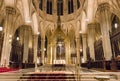 New York City, USA - June 7, 2017:  Interior of Saint Patrick`s Cathedral in New York City Royalty Free Stock Photo