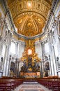 Interior of the Saint Peter Cathedral in Vatican Royalty Free Stock Photo