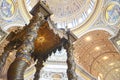 Interior of the Saint Peter Cathedral in Vatican Royalty Free Stock Photo