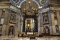 Interior the Saint Peter`s Basilica in Vatican City - Rome Royalty Free Stock Photo