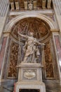 Interior of the Saint Peter`s Basilica in the Vatican Royalty Free Stock Photo