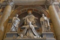 Interior of the Saint Peter`s Basilica in the Vatican Royalty Free Stock Photo