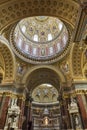 Interior of Saint Stephen Basilica in Budapest, Hungary. Royalty Free Stock Photo