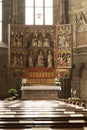 Interior of Saint stephens cathedral, with baroque ornament and viennese Neustadter altar from 1447