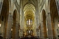 Interior of Saint Vitus Cathedral in Prague